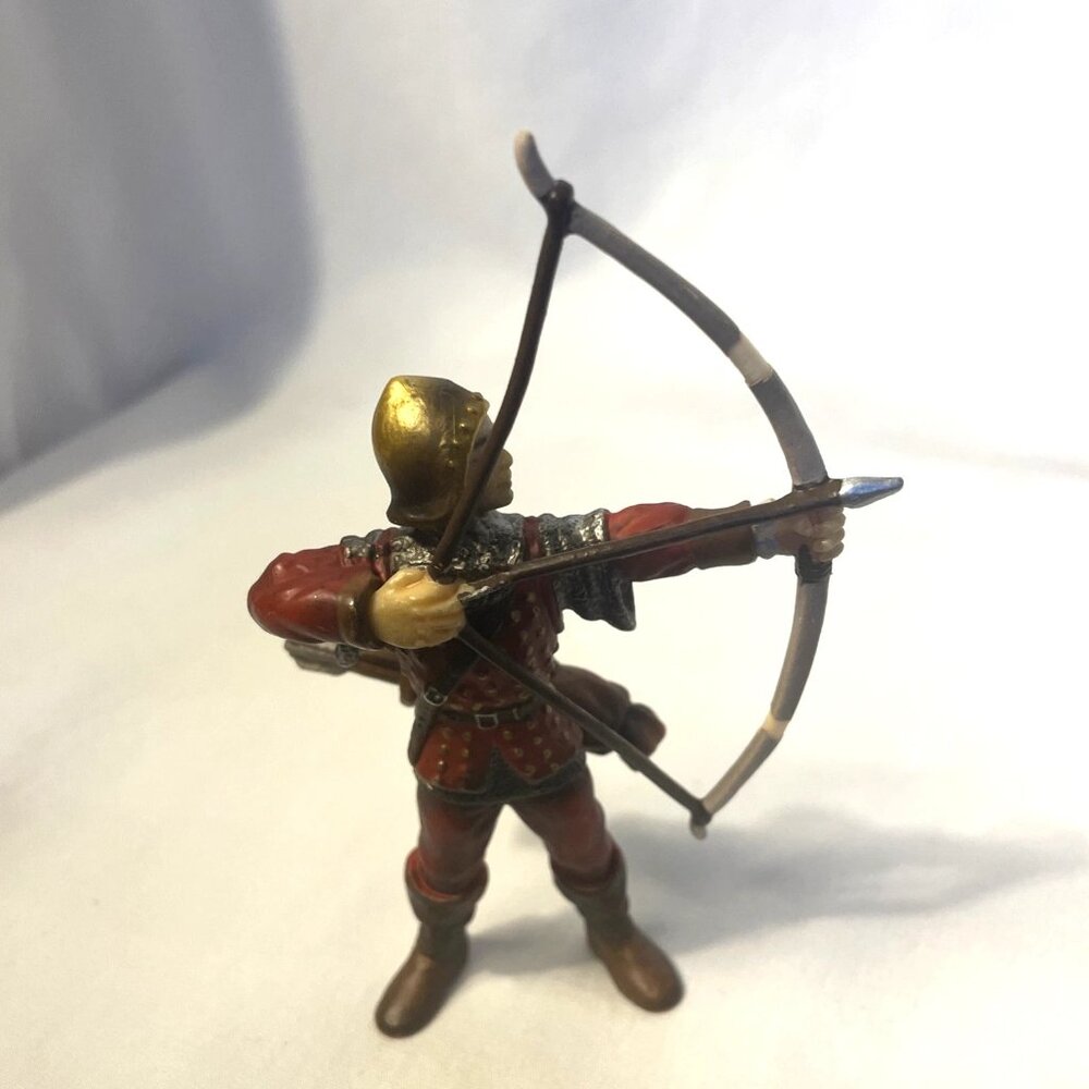 Schleich 2003 Ritter Red Archer with Long Bow 70015 Figure Knight Arrows - Picture 3 of 12
